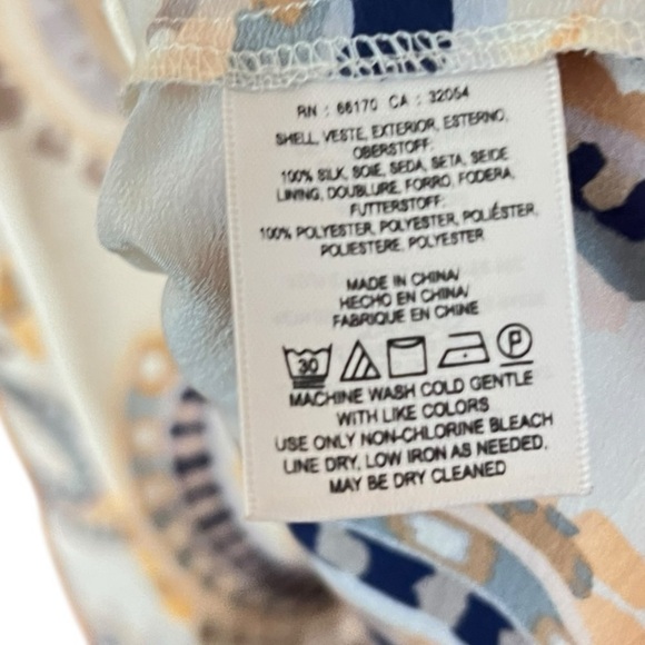 HD in Paris Asymmetrical Paisley Silk Tank Top – Size 2 - Picture 4 of 4